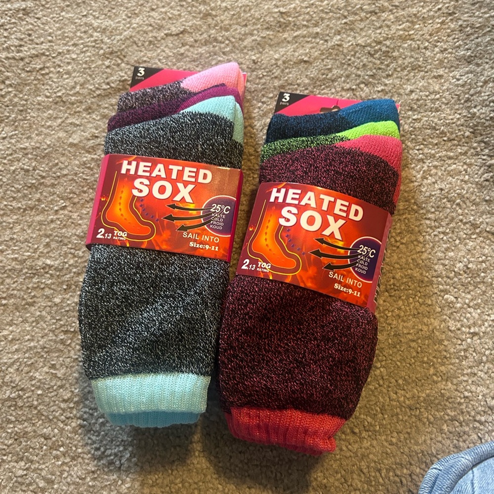 Men's Thermal Socks - Black and Red